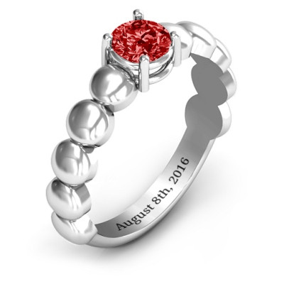 Love Story Promise Solid White Gold Ring