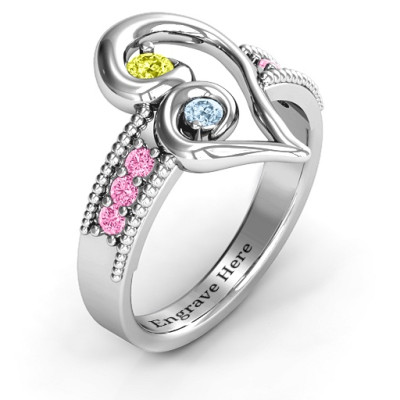 Nesting Love Solid White Gold Ring