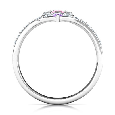 Queen Of My Heart Tiara Solid White Gold Ring
