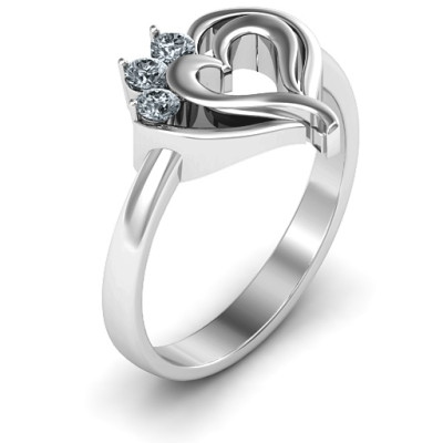 Radial Love Solid White Gold Ring
