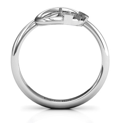 Shalom Peace Solid White Gold Ring