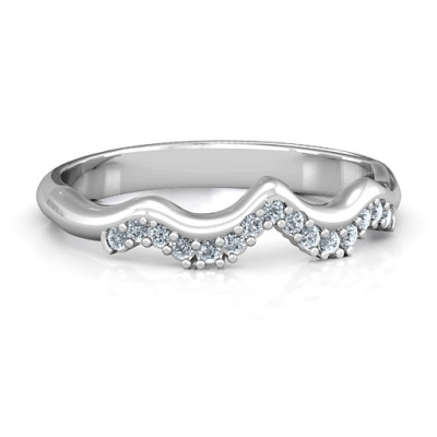 Solid Gold Solitaire Infinity Shadow Band