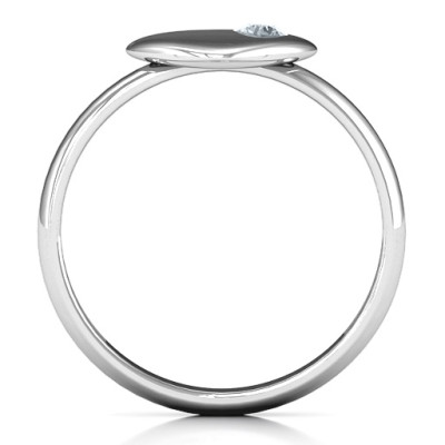 Soulmate's Heart Solid White Gold Ring
