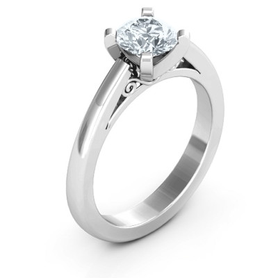 18CT White Gold Adoration Solitaire Ring