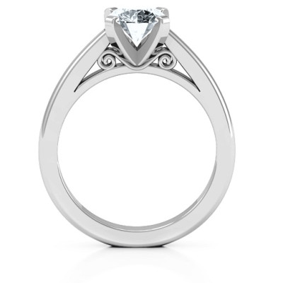 18CT White Gold Adoration Solitaire Ring