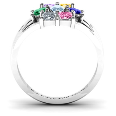 18CT White Gold Charlotte Centre Marquise and Princess Ring