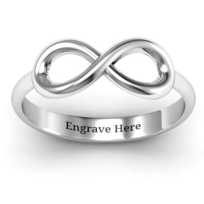 18CT White Gold Classic Infinity Ring