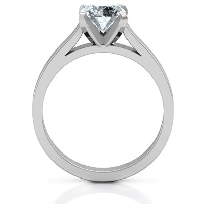 18CT White Gold Classic Solitaire Ring