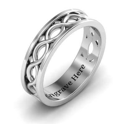 18CT White Gold Diadem Infinity Women's Ring