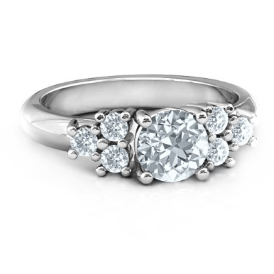 18CT White Gold Flourish Engagement Ring