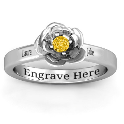 18CT White Gold Flourish Rose Ring