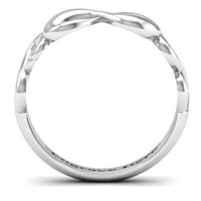 18CT White Gold Groovy Infinity Ring