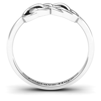 18CT White Gold Infinity Knot Ring