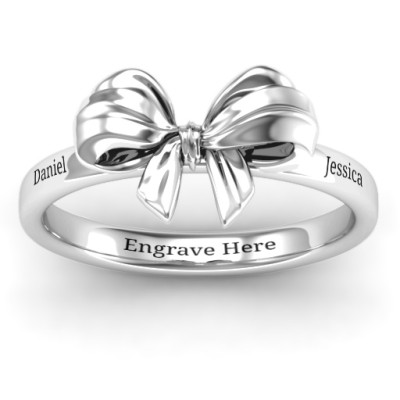 18CT White Gold Papillon Bow Ring