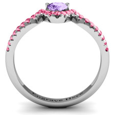 18CT White Gold Pear Accent Groove Ring: Design & Craft | Gold Name Necklace