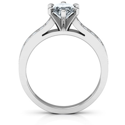 18CT White Gold Shining in Love Ring