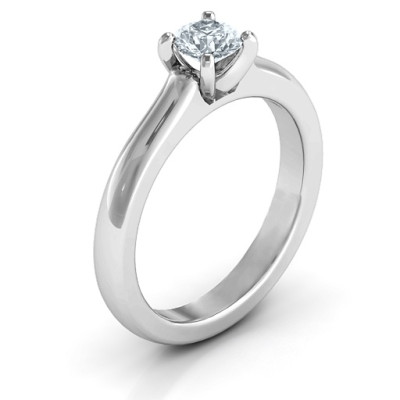 18CT White Gold Simply Solitaire Ring