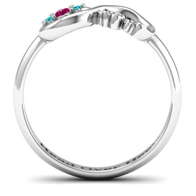 18CT White Gold Sparkly Love Infinity Ring