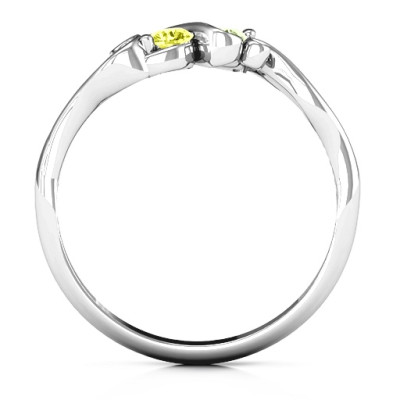 Swirl of Style Birthstone Solid White Gold Ring