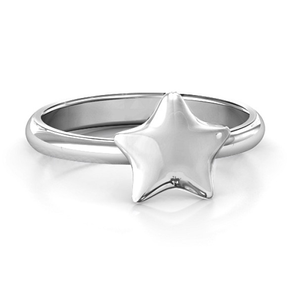 The Sweetest Star Solid White Gold Ring