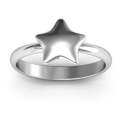 The Sweetest Star Solid White Gold Ring