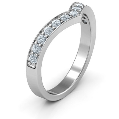 Vanessa Band Solid White Gold Ring
