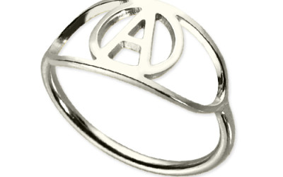 Your Eye Initial Ring: Crafting Gold's Gaze, Just For You