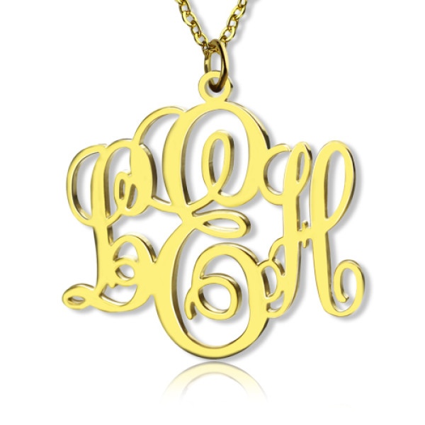 PerfeCT Fancy Monogram Necklace Gift - 18CT Gold
