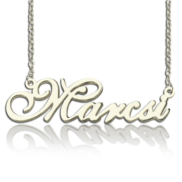 Solid Gold Nameplate Necklace