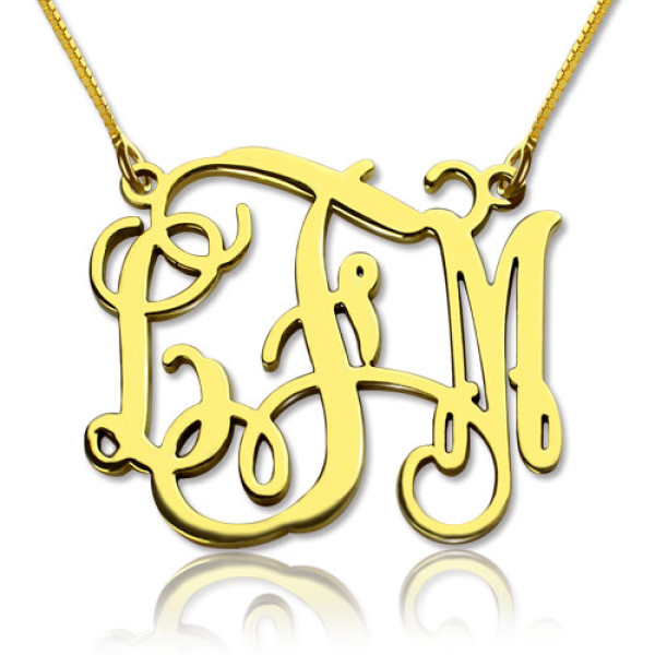 Custom Monogram Necklace - 18CT Gold