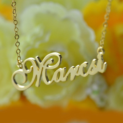 Personalised Nameplate Necklace - 18CT Gold