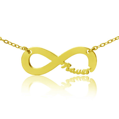 Solid Gold 18CT Infinity Name Necklace
