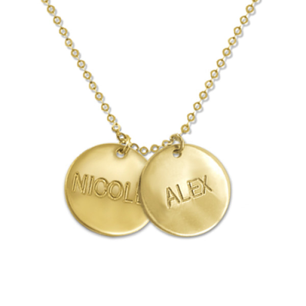 18CT Gold Mum Jewellery - Multi Disc Necklace
