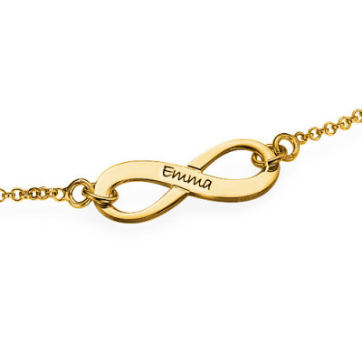 Men’s Gold Crystal Infinity Name Bracelets