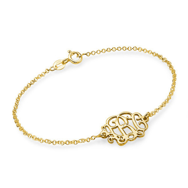 18CT Gold Monogram Bracelet/Anklet