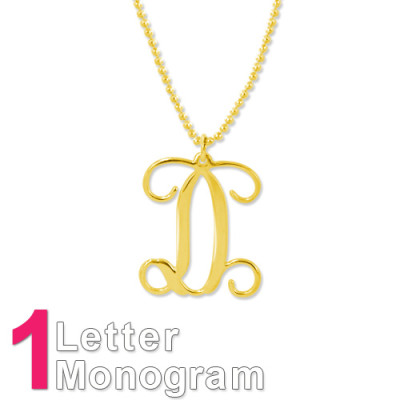 18CT Gold Initials Necklace