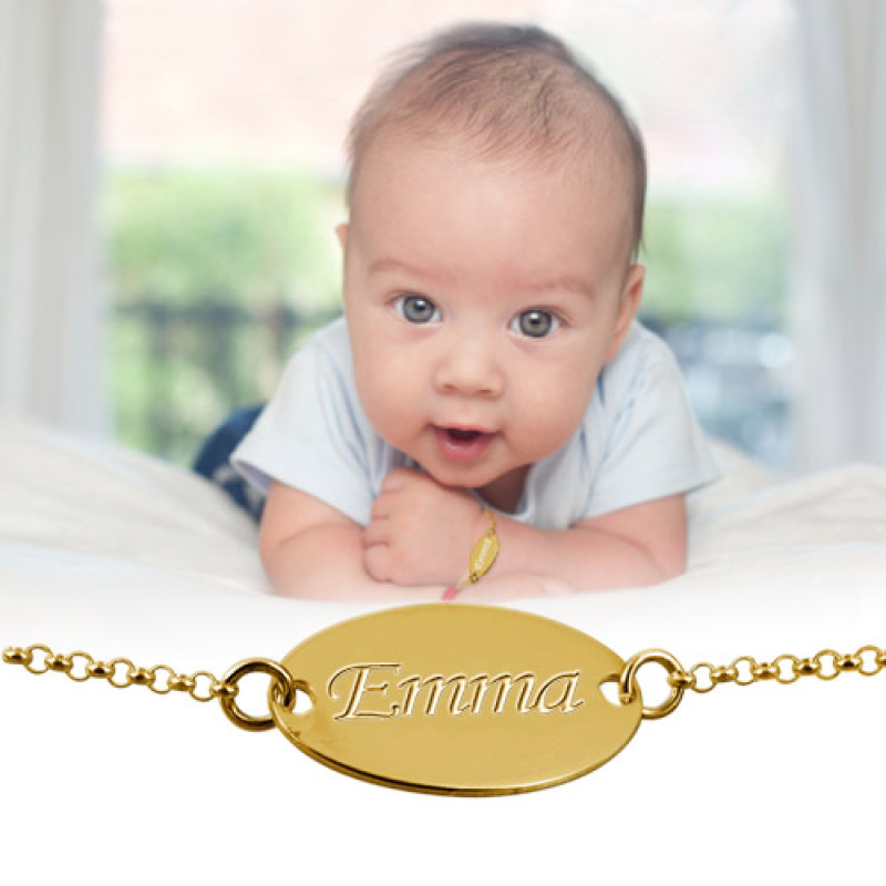Baby Love Bracelet Open Back 18K Gold | Imperial Time UK Ltd