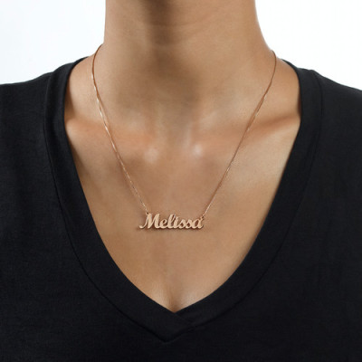 18CT Rose Gold Script Name Necklace