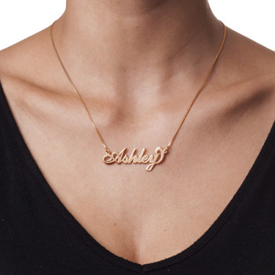 18CT Rose Gold Name Necklace