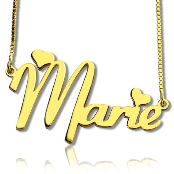 Personalised Nameplate Necklace for Girls - 18CT Gold