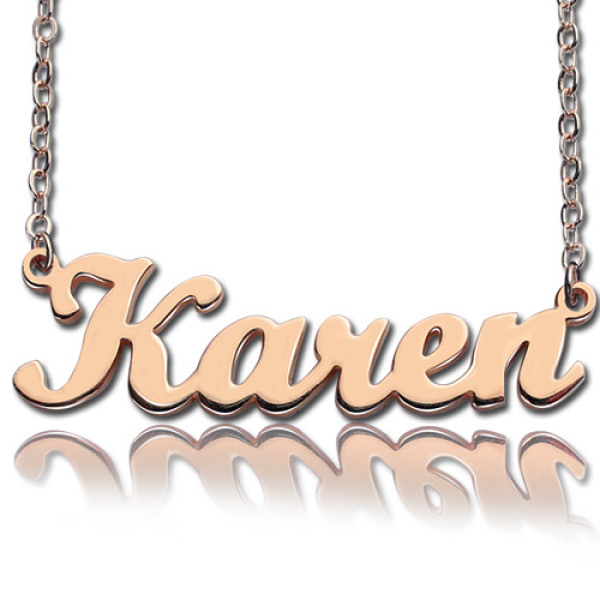 18CT Rose Gold Karen Style Name Necklace