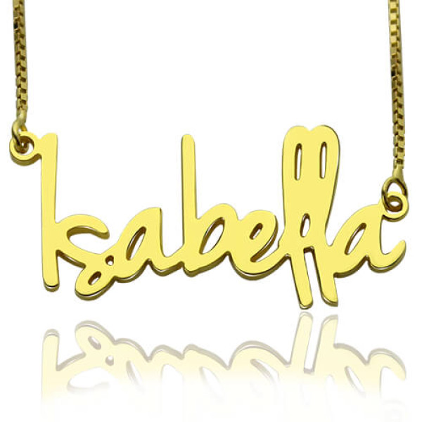 Small Name Necklace For Women - 18CT Gold