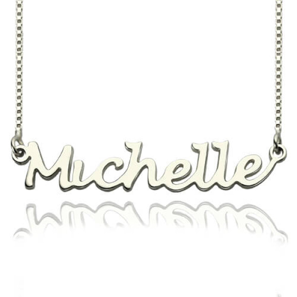 Solid Gold Handwriting Name Necklace