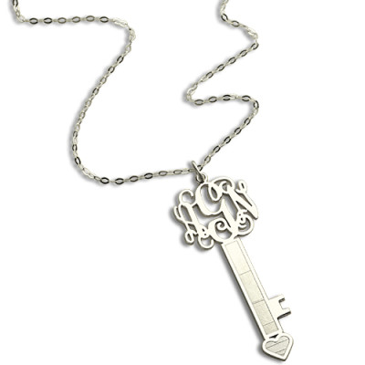 Personalised Key Necklace 18CT Gold with Monogram