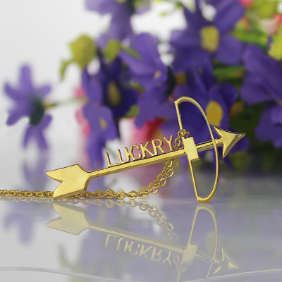 18CT Gold Arrow Cross Name Name Necklace s Pendant Name Necklace