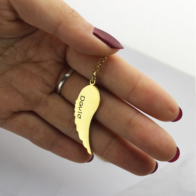 Matching Angel Wings Necklaces Set for Couple - 18CT Gold