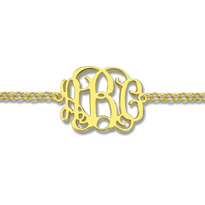 18CT Gold Monogram Bracelet