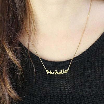 HandWriting Name Necklace 18CT Gold