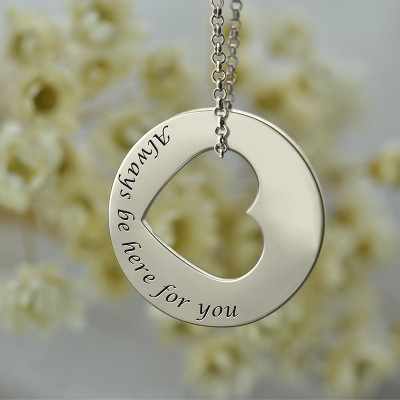 Solid Gold Promise Necklace For Her