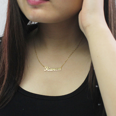 18CT Gold Karen Style Name Necklace